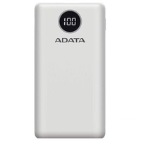 ADATA Power bank P20000QCD 20000 mAh, Li-Polymer, White iekārtas lādētājs