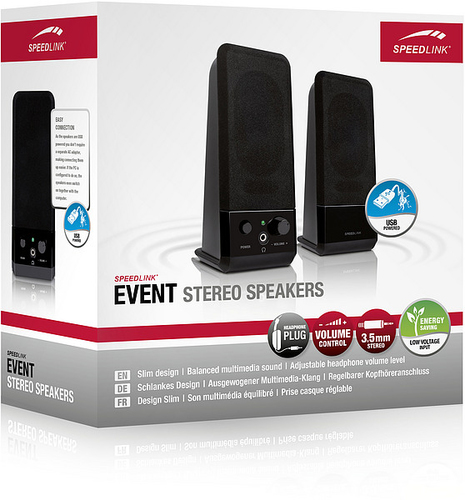 Speedlink EVENT Stereo Speakers black datoru skaļruņi