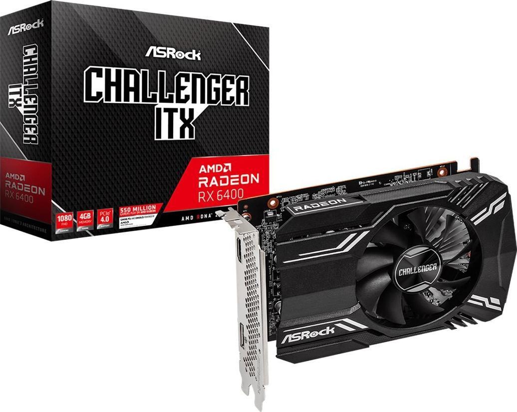 Graphics card Asrock Challenger ITX RX 6400 4GB AMD Radeon RX 6400 GDDR6 video karte