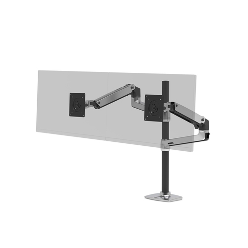 Ergotron LX Dual Monitor Arm - Monitor Tischhalterung mit patentierter CF-Technologie fur 2 Displays bis 101,6 cm (40