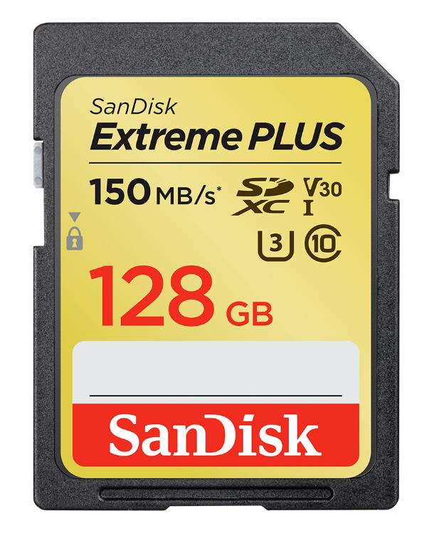 SanDisk SDXC 128GB Extreme PLUS (190 MB/s Class 10, UHS-I U3 V30) 0619659189389 atmiņas karte