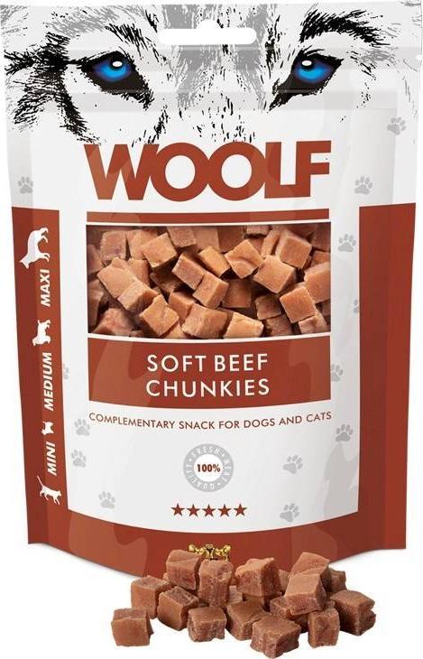 WOOLF  Woolf Przysmak Pies Soft Beef Chunkies, 100g 104-1037 (8594178550730)