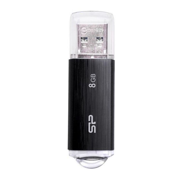 Silicon Power Blaze B02 8 GB, USB 3.0, Black USB Flash atmiņa