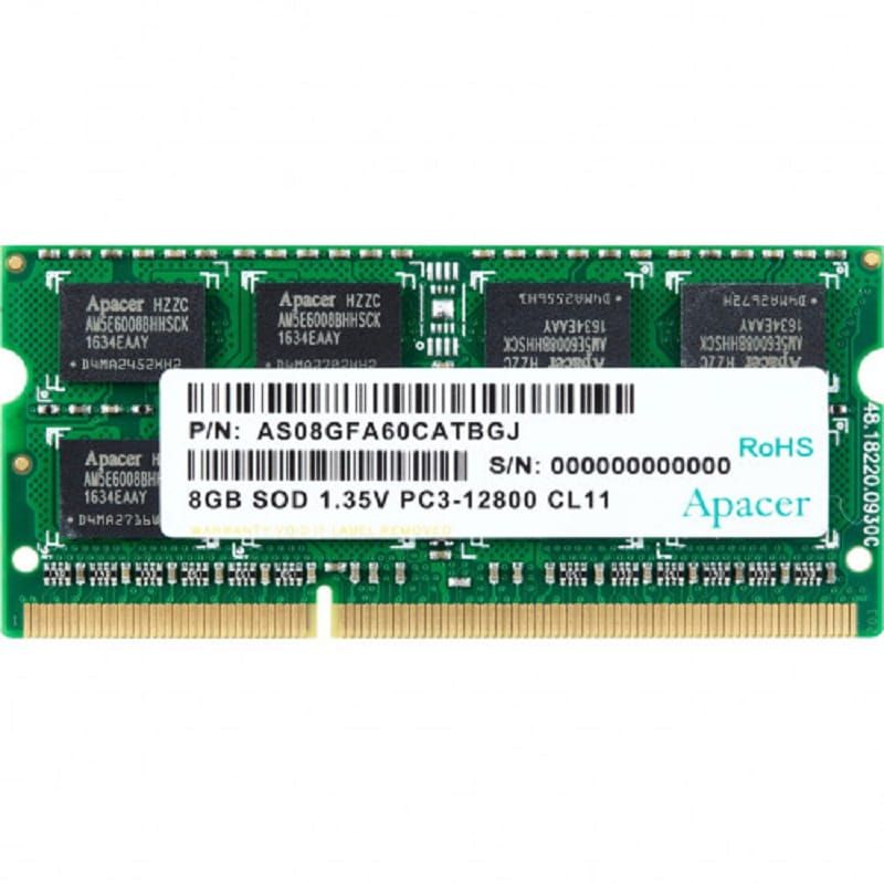 Apacer DDR3 8GB 1600MHz CL11 SODIMM 1.35V operatīvā atmiņa