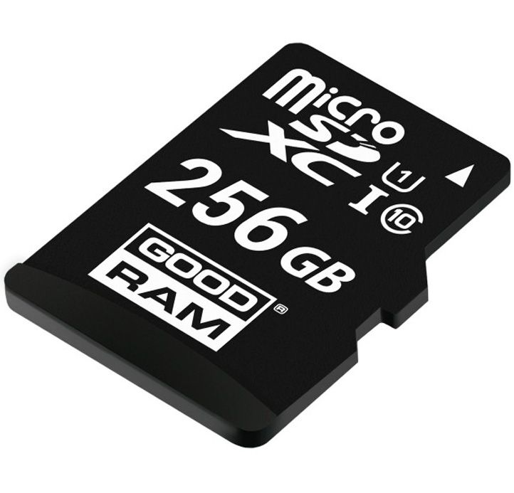 GOODRAM microSD card 256GB CL10 UHS I + adapter atmiņas karte