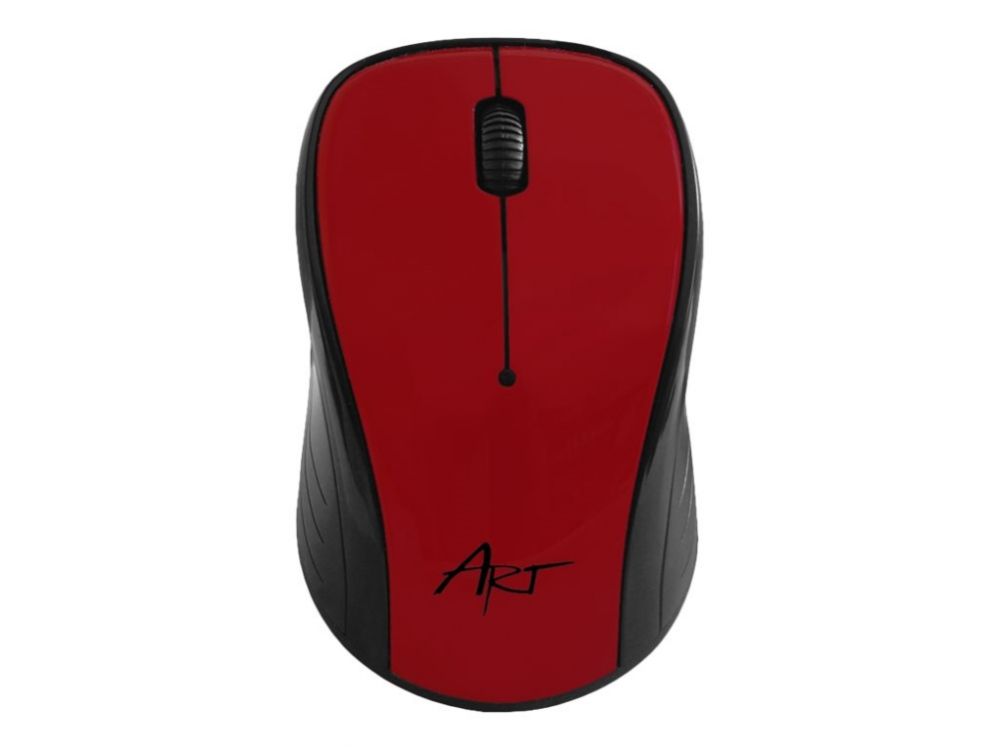 ART mouse wireless-optical USB AM-92E red Datora pele