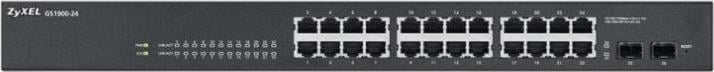 Zyxel GS-1900-24 v2 Managed L2 Gigabit Ethernet (10/100/1000) 1U Black komutators