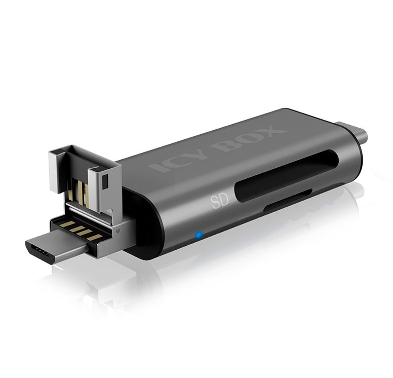 Icy Box IB-CR201-C3 USB 3.1 Gen1/microUSB/USB-C karšu lasītājs