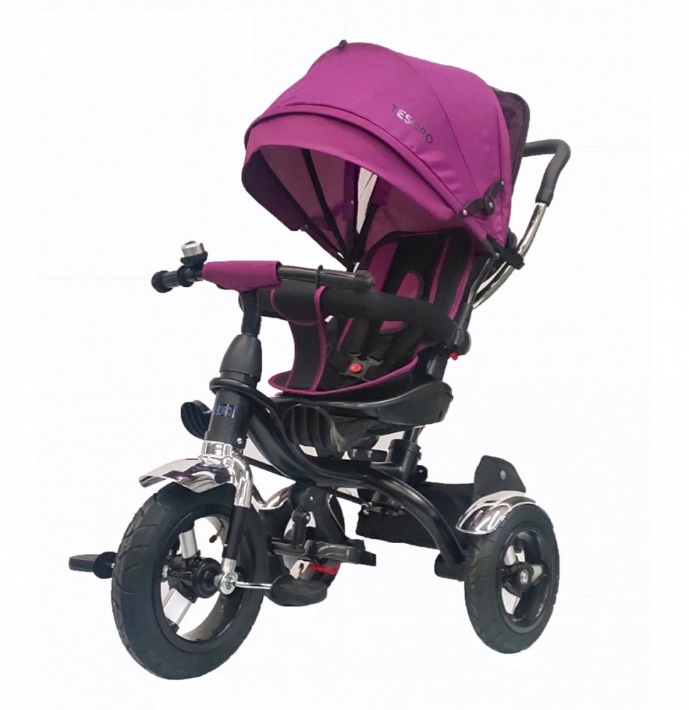 Tesoro Baby tricycle BT- 12 Frame Black-color pi TESORO BT-12 Frame Black-Rozow (5903076512420)