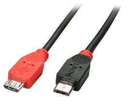 CABLE USB2 MICRO-B OTG 1M/31759 LINDY 31759 (4002888317597) USB kabelis