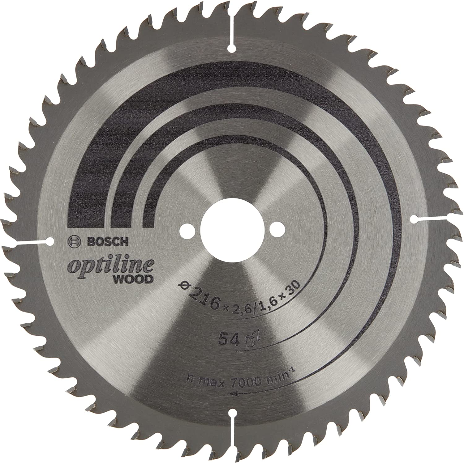 Bosch circular saw blade Optiline Wood, ? 216 x 30mm (54 teeth) 2608838411 (3165140964623)