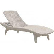 Keter Pacific sauļošanās krēsls, balts 29195066450 Dārza mēbeles