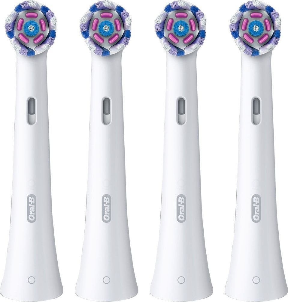 Oral-B Toothbrush replacement iO Radiant White Heads, For adults, Number of brush heads included 4, White mutes higiēnai