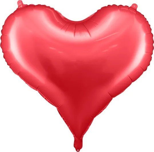 PartyDeco Balon foliowy w ksztalcie serca serce czerwone mat 512281 (5904555005587)