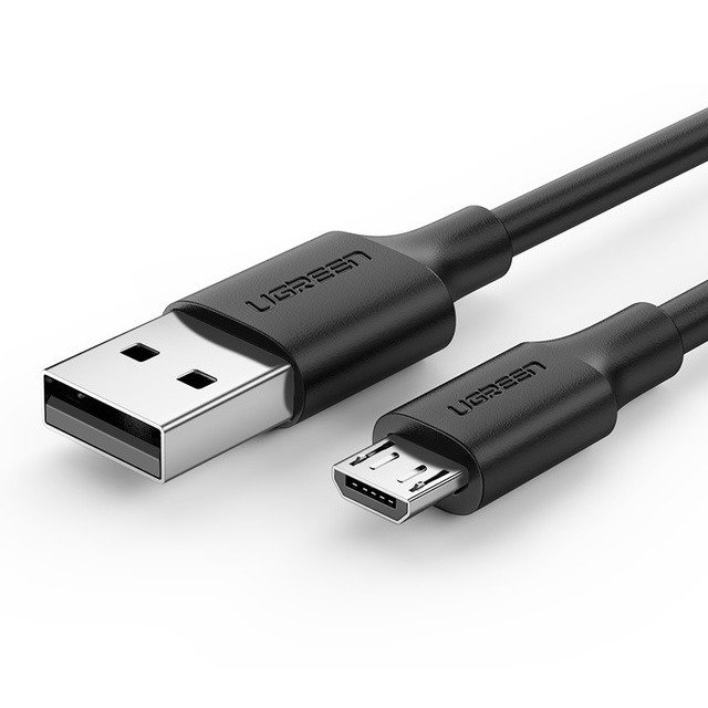 UGREEN micro USB kabelis QC 3.0 2.4A 0.5m (melns) 60135 (6957303861354) USB kabelis