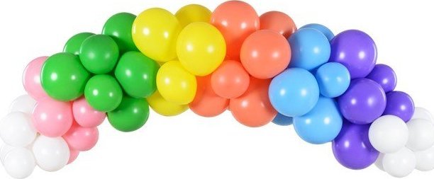 PartyDeco Girlanda balonowa Tecza 200cm 60el 511055 (5900779175952)