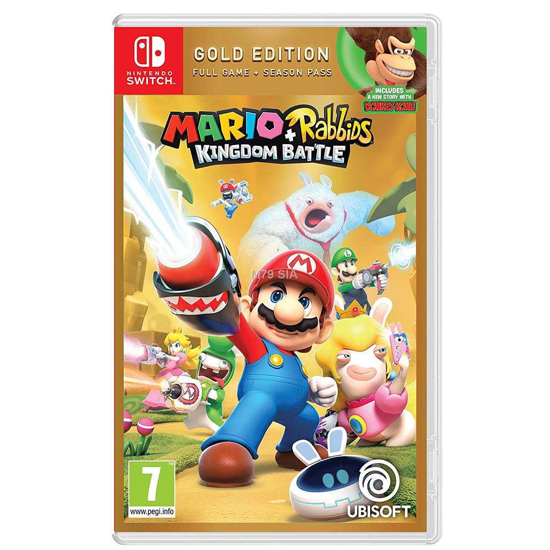 Spele prieks Nintendo Switch Mario + Rabbids: Kingdom Battle Gold Edition spēle