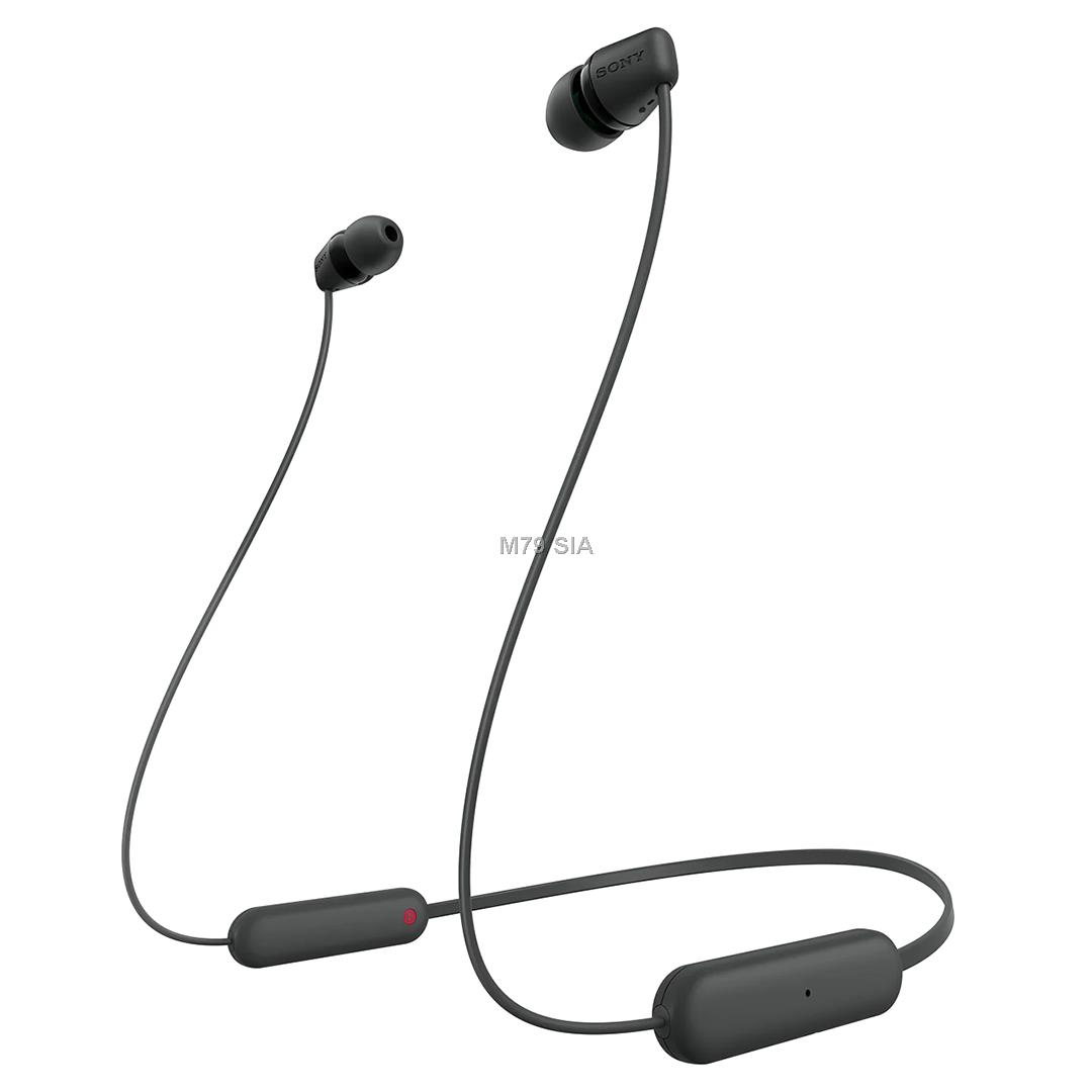Sony WI-C100B, headphones (black, bluetooth, USB-C)