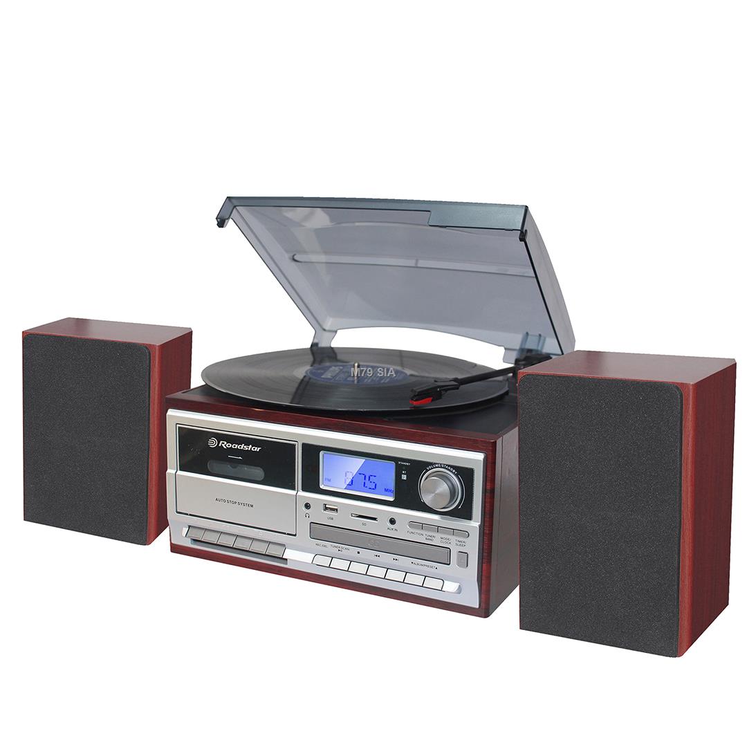 Roadstar HIF-8892EBT home audio system 8 W Cherry, Silver, Wood magnetola