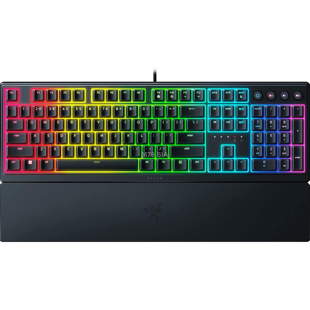 Razer Gaming Keyboard Ornata V3 RGB LED light, NORD, Wired, Black, Razer Mecha-Membrane, Numeric keypad klaviatūra