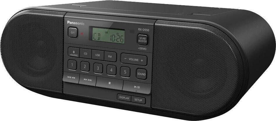 Panasonic RX-D550E-K black radio, radiopulksteņi