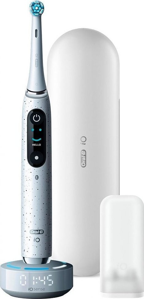 ORAL-B iO Series 10 Stardust White Electric toothbrush + iO Sense charger White mutes higiēnai