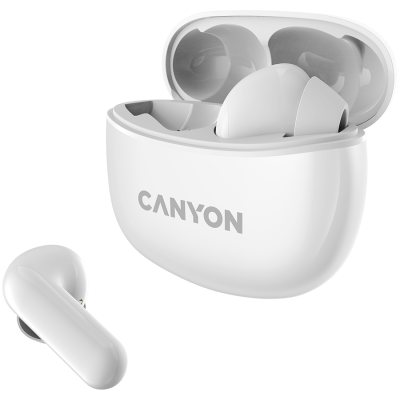 Canyon TWS-5 Bluetooth with microphone, BT V5.3, 20Hz-20kHz, battery EarBud 40mAh*2+Charging Case 500mAh