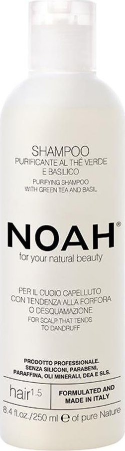 Noah For Your Natural Beauty Purifying Shampoo Hair 1.5 oczyszczajacy szampon do wlosow Green Tea & Basil 250ml 12112677 (8034063520412) Matu šampūns