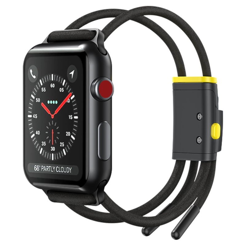 Baseus Let's Go Regulējama Sporta Aproce preikš Apple Watch 3/4/5/6 / SE 42 / 44MM LBAPWA4-BGY Pelēki Dzeltena Viedais pulkstenis, smartwatch