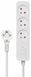 SAVIO Surge Protective 3-socket power strip 1.5m white LZ-07 elektrības pagarinātājs