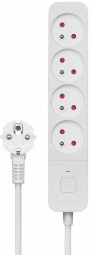 SAVIO Power strip 4 sockets 3m white LZ-08 elektrības pagarinātājs