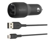 Belkin USB-A Car Charger 24W 1m USB-C Cable sw. CCE001bt1MBK