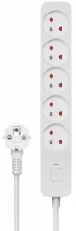 SAVIO Power strip 5 sockets 3m white LZ-09 elektrības pagarinātājs