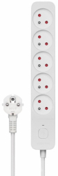 SAVIO Power strip 5 sockets 5m white LZ-10 elektrības pagarinātājs