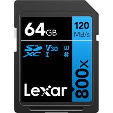 Lexar Professional 800x SDXC 64 GB Class 10 UHS-I/U3 V30 (LSD0800064G-BNNNG) atmiņas karte