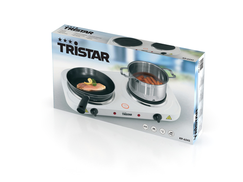 Tristar KP-6245 Number of burners/cooking zones 2, Rotary, White aksesuāri Mazās sadzīves tehnikas