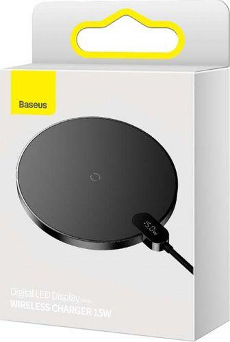 Baseus Digital LED Induction charger 1x USB-A 2 A (BSU3185BLK) iekārtas lādētājs