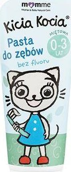 MOMME_Mother & Baby Natural Care Kicia Kocia pasta do zebow bez fluoru 0-3 lata Mieta 50ml 5901867234445 (5901867234445) mutes higiēnai
