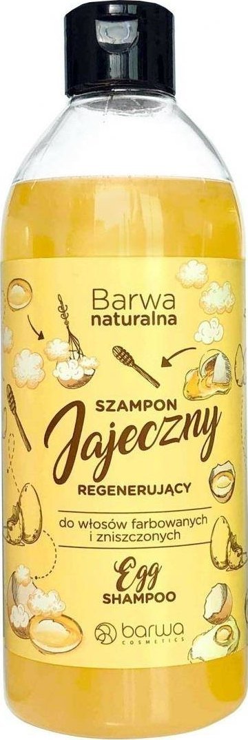 BARWA_Naturalna jajeczny regenerujacy szampon do wlosow farbowanych i zniszczonych 500ml 5902305001834 (5902305001834) Matu šampūns