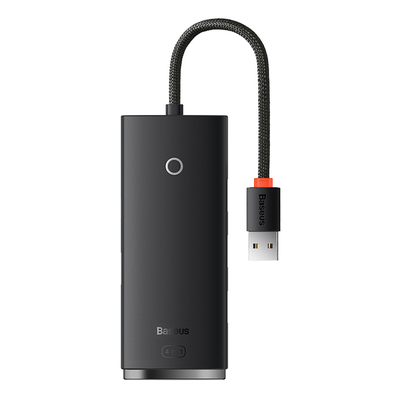 Baseus Lite Series Hub 4in1 USB to 4x USB 3.0, 25cm (Black) USB centrmezgli