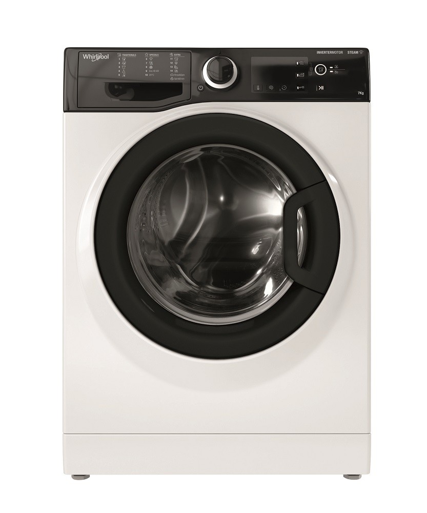 WHIRLPOOL Washing machine WRSB 7238 BB EU, 7 kg,  1200 rpm, Energy class D, Depth 43.5 cm, Inverter motor