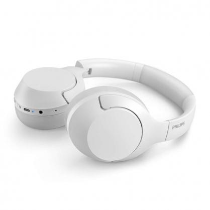 Philips Wireless headphones TAH8506WT/00, Noise Cancelling Pro, Up to 60 hours of play time, Touch control, Bluetooth multipoint, White austiņas