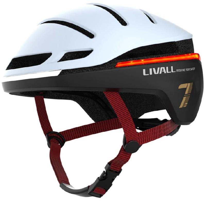 Livall Smart Kask Rowerowy LED/SOS r. 54-58cm Bialy EVO21