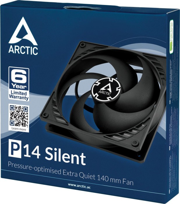Case acc Fan 14cm Arctic P14 Silent black ventilators