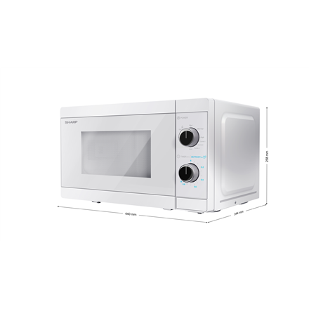 Sharp | Microwave Oven with Grill | YC-MG01E-C | Free standing | 800 W | Grill | White 4974019161860 Mikroviļņu krāsns