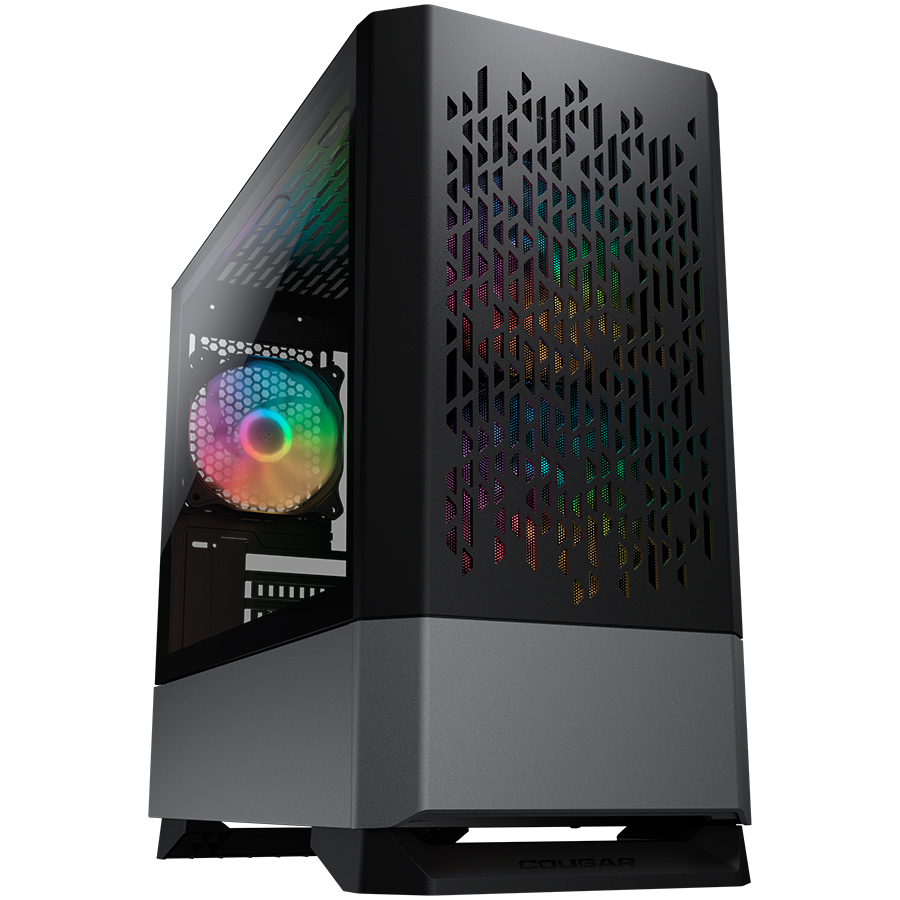 Cougar I MG 140 Air RGB Black I 385JM80.0001 I Case I Mini tower / 3 ARGB fans / TG transparent side window Datora korpuss