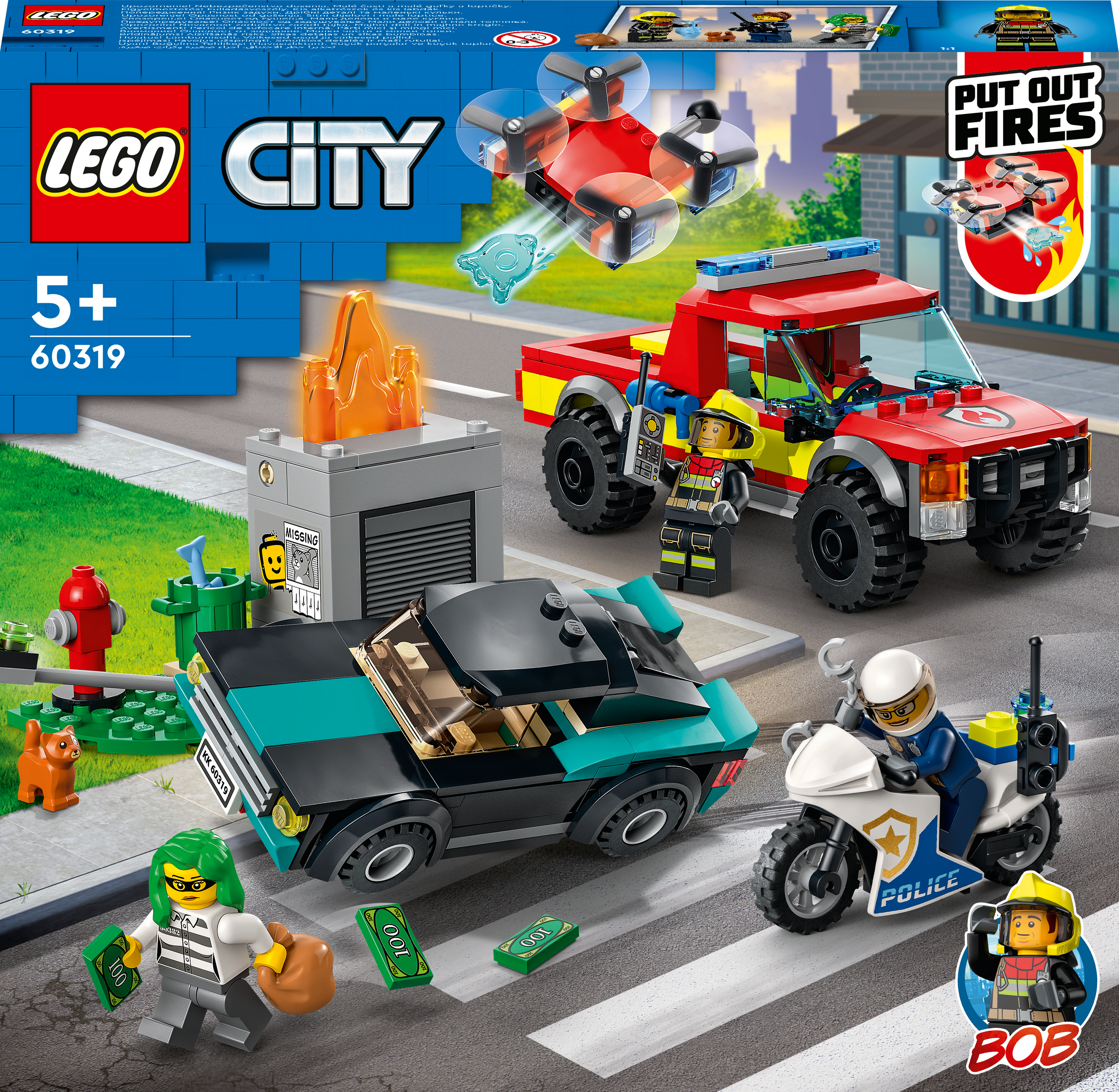 LEGO City 60319 Fire and police pursuit LEGO konstruktors