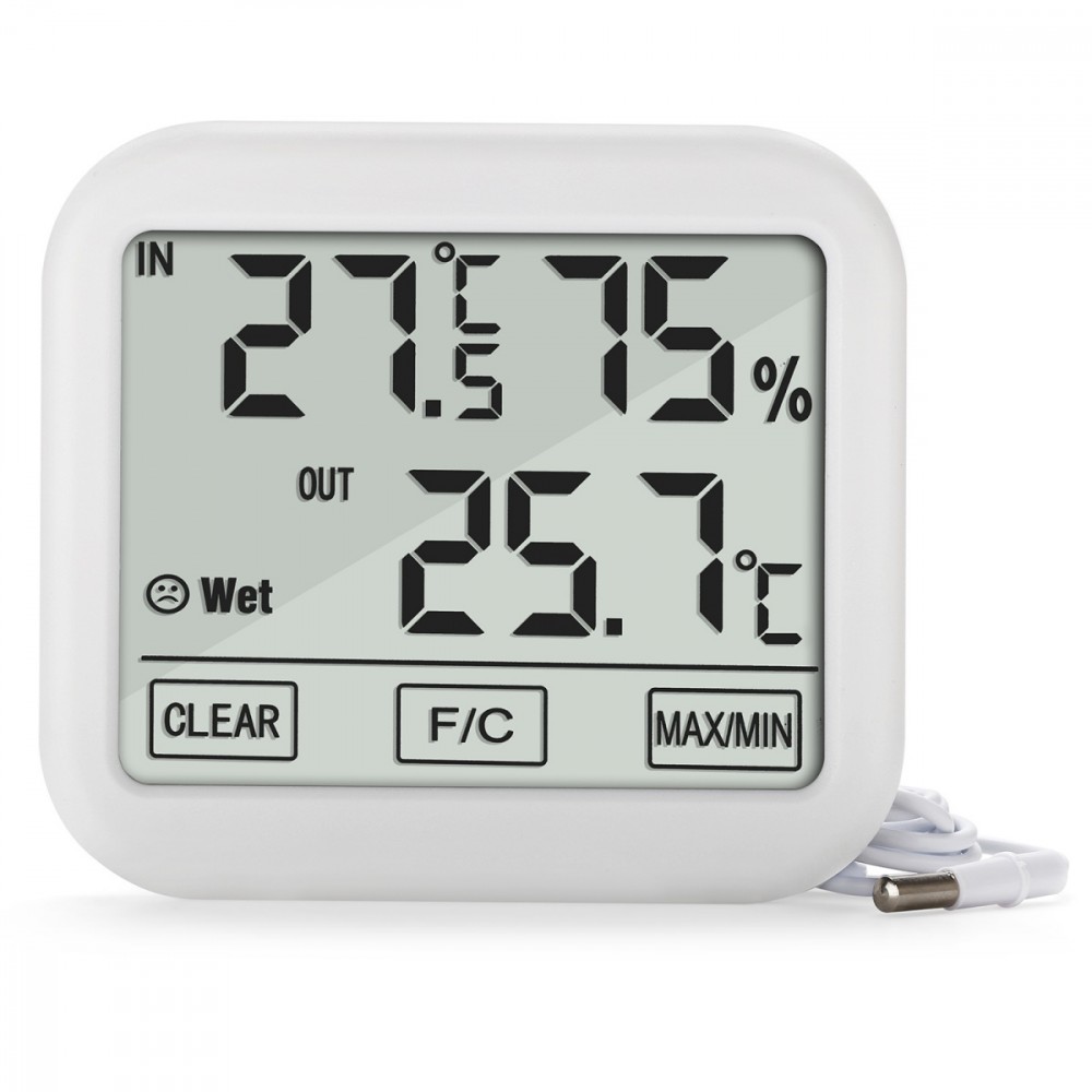 Weather Station Thermometer Hygrometer Indoor Outdoor Temperature Humidity Klimata iekārta