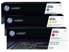 HP 410X LaserJet Toner Cartridges CMY 3p