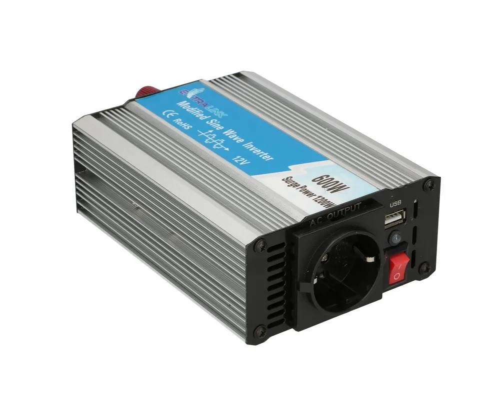 EXTRALINK Volt. Converter 12-230V 600W datortīklu aksesuārs